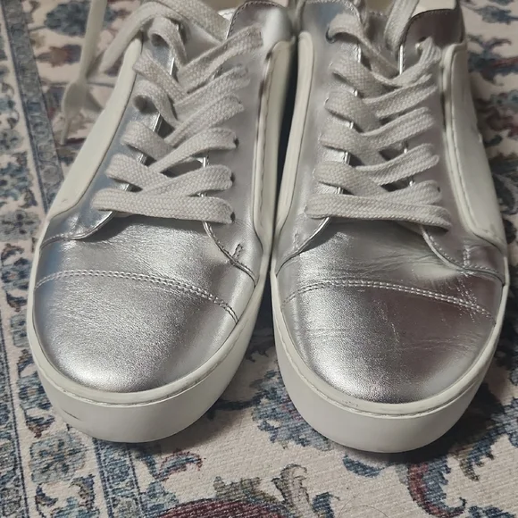 CHANEL Women's Metallic Silver Sneakers - Picture 15 of 17
